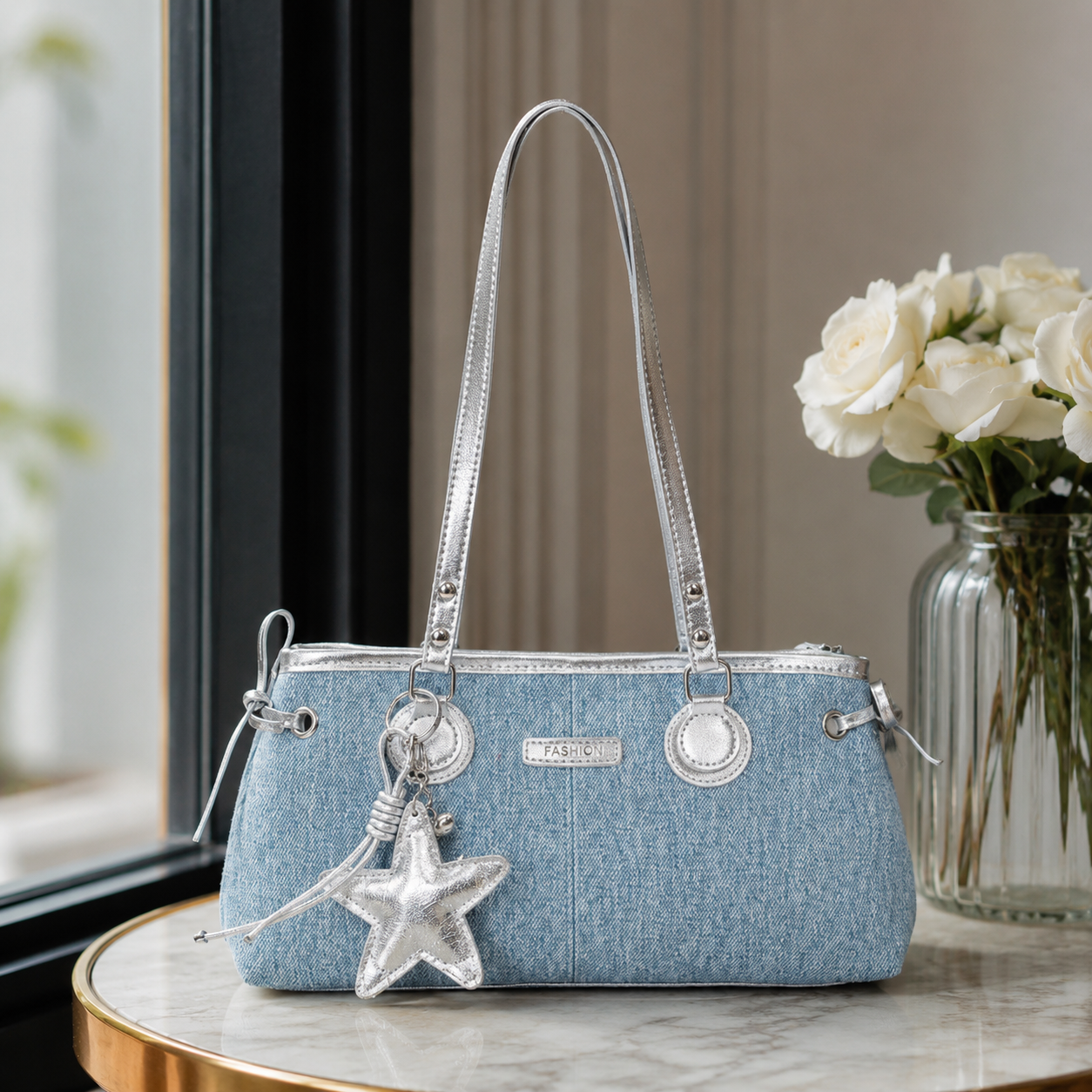 Avelora Contrast Strap Shoulder Bag