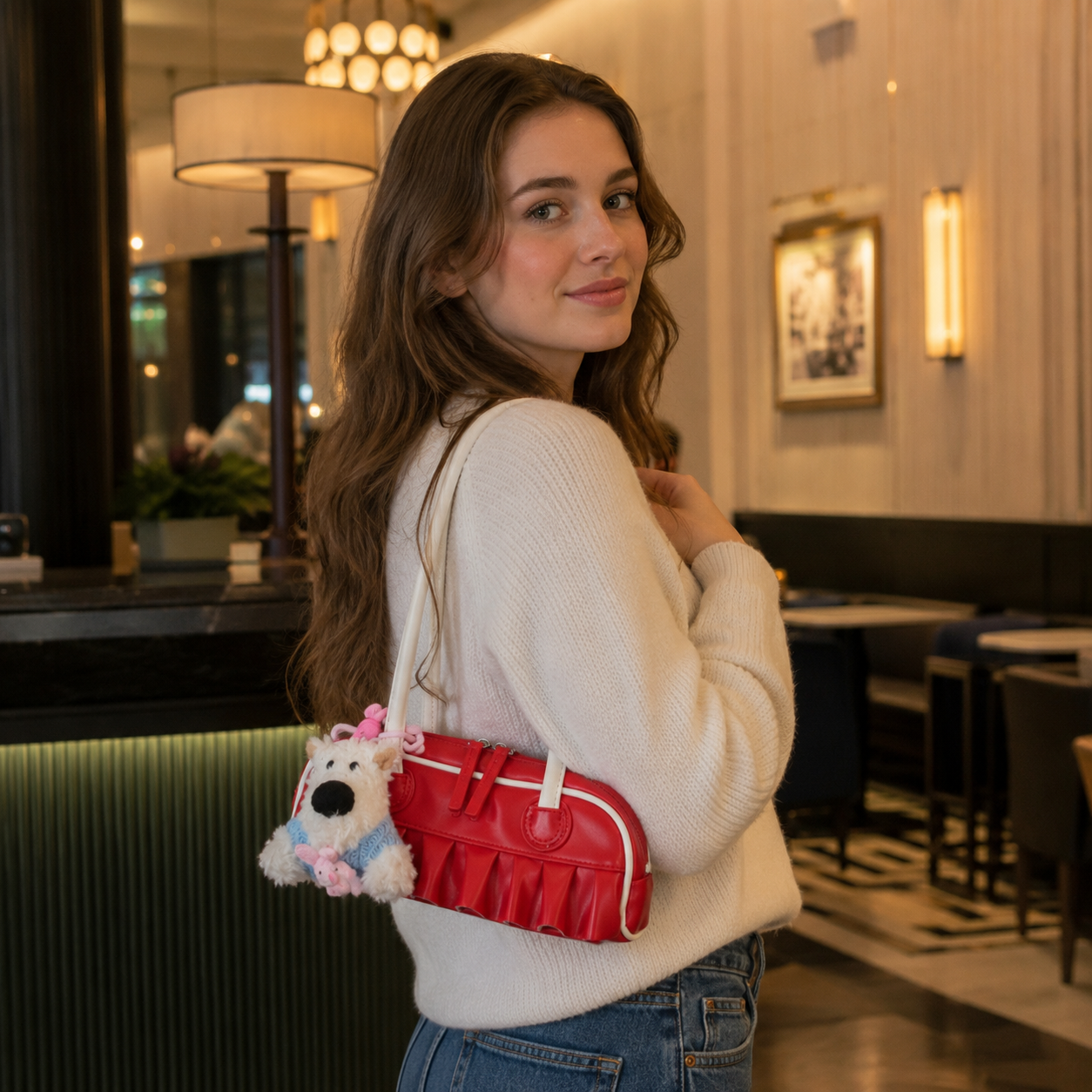 Mavelle Ruffle Shoulder Bag