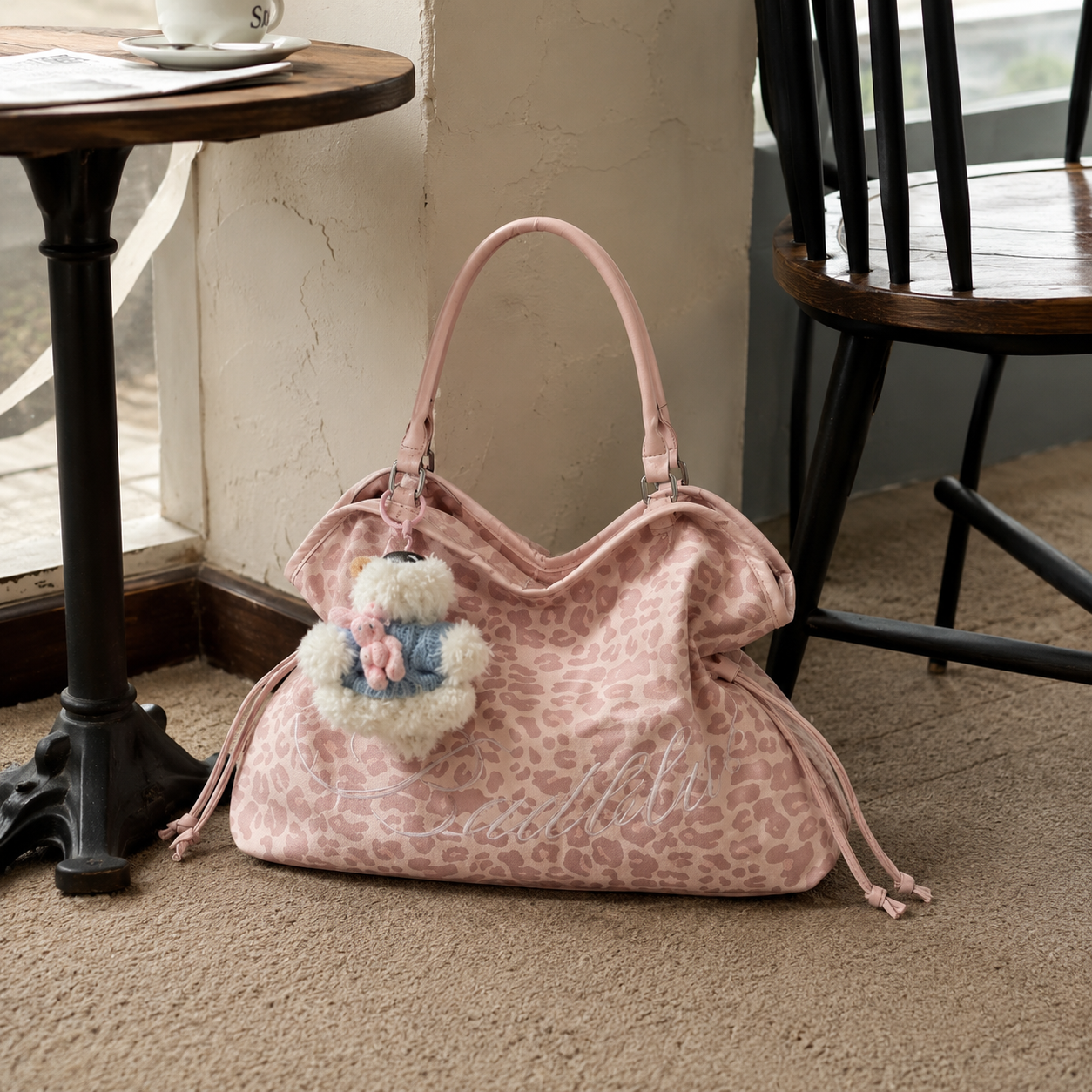 Roselle Leopard Print Shoulder Bag