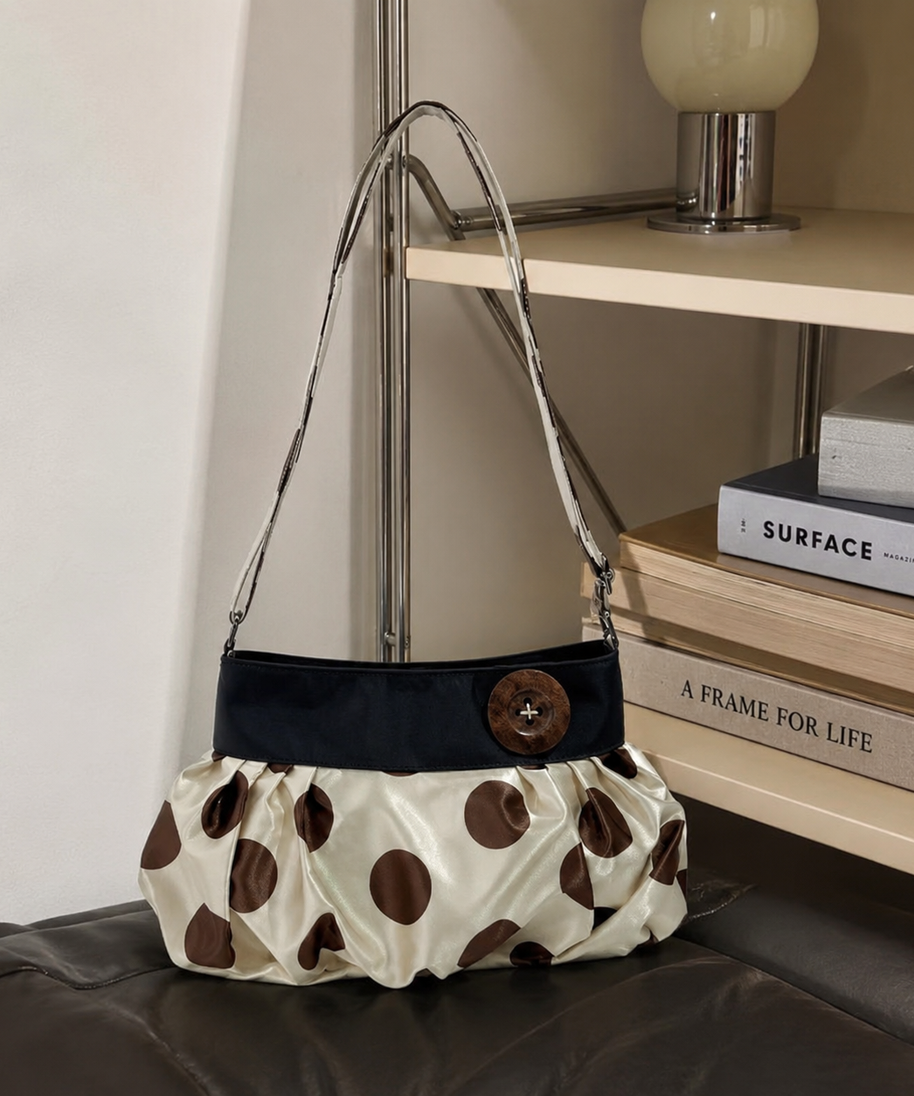 Elara Polka Dot Cloud Shoulder Bag