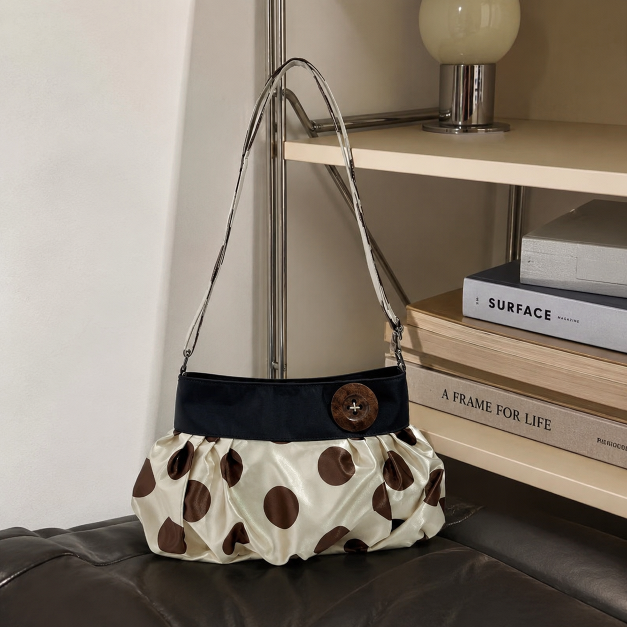 Elara Polka Dot Cloud Shoulder Bag