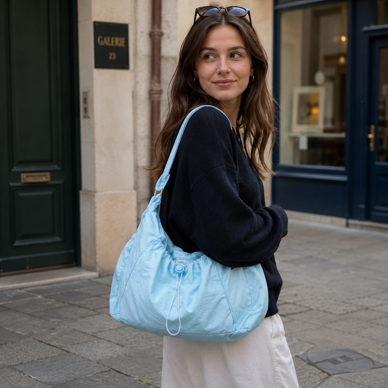 Thalara Ruched Shoulder Bag