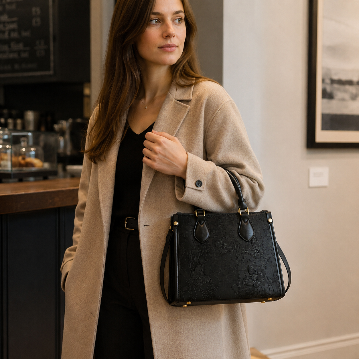 Evarielle Floral Lace Satchel Bag