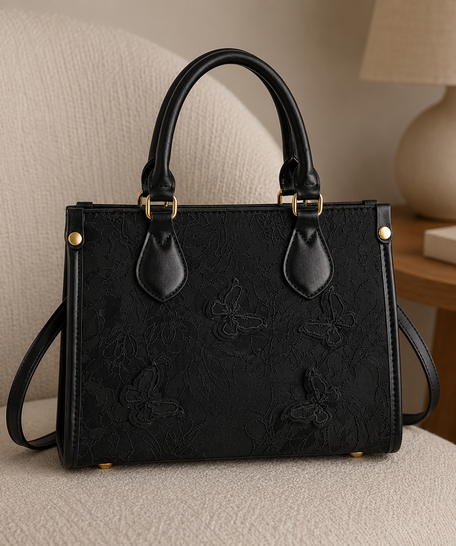 Evarielle Floral Lace Satchel Bag