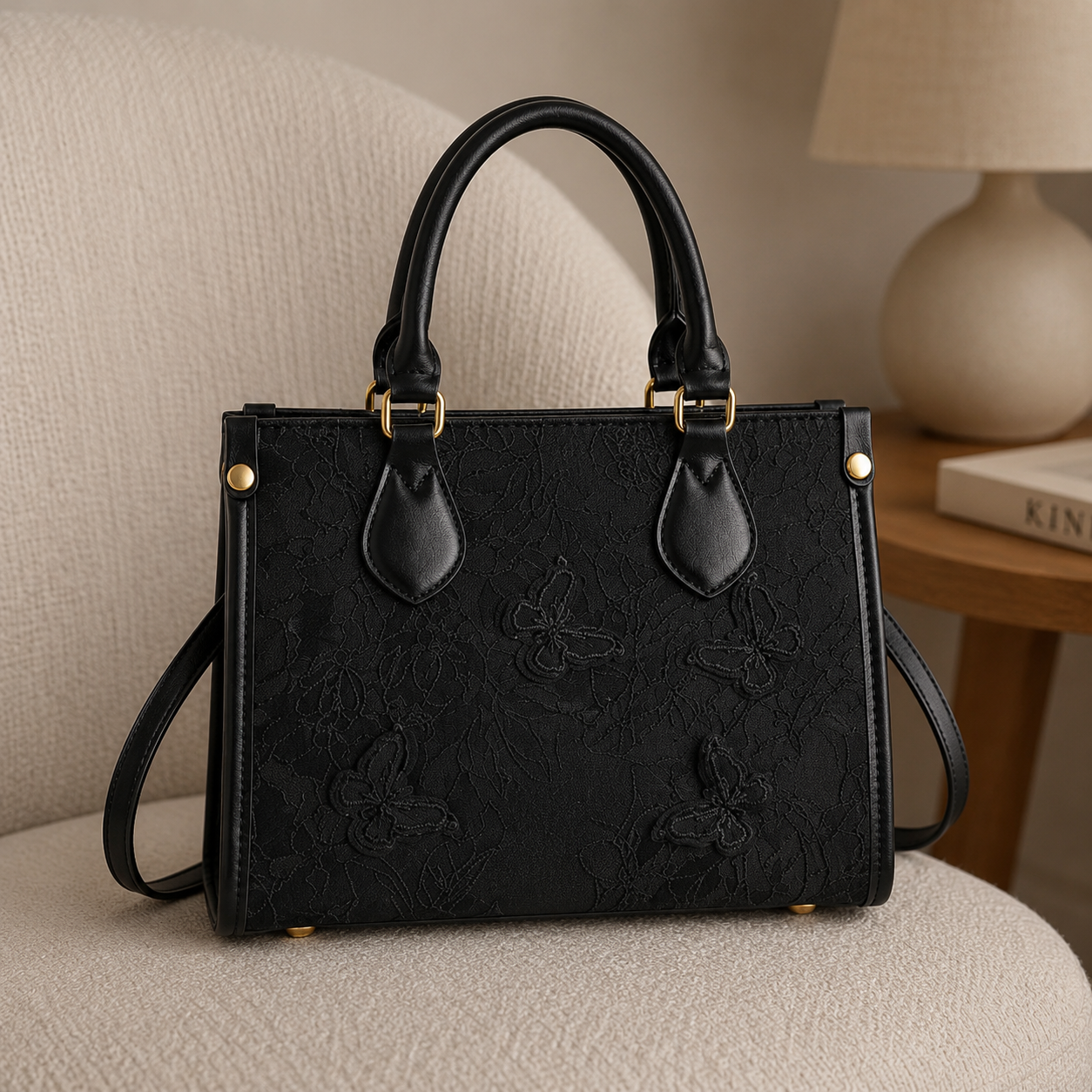 Evarielle Floral Lace Satchel Bag