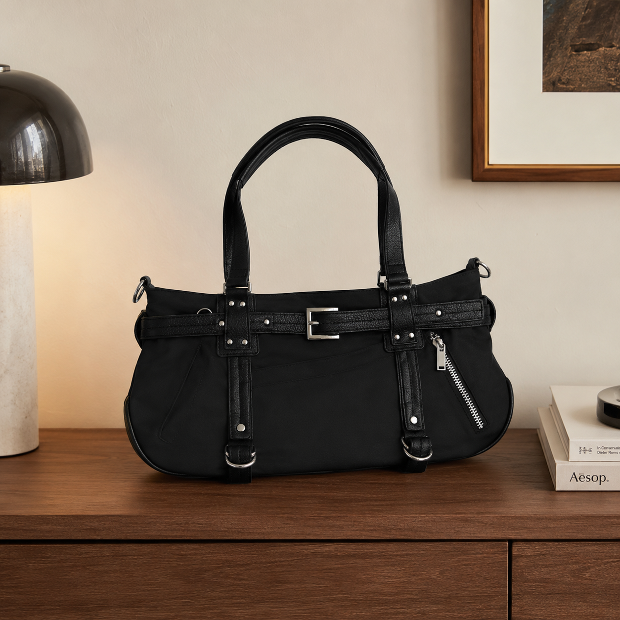 Ombrita Belted Shoulder Bag