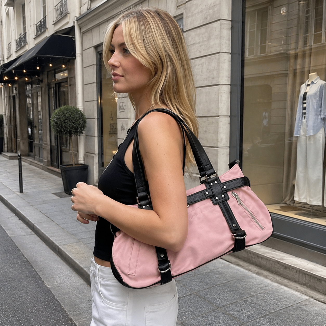 Ombrita Belted Shoulder Bag