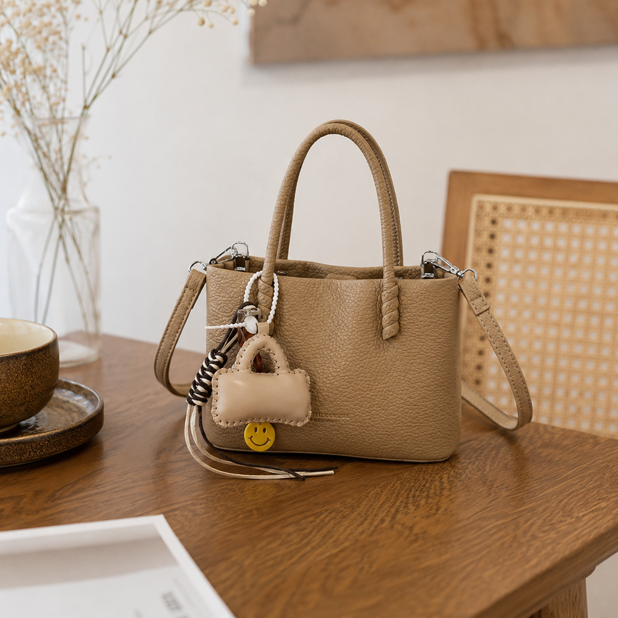 Dolciana Heart Charm Bucket Bag