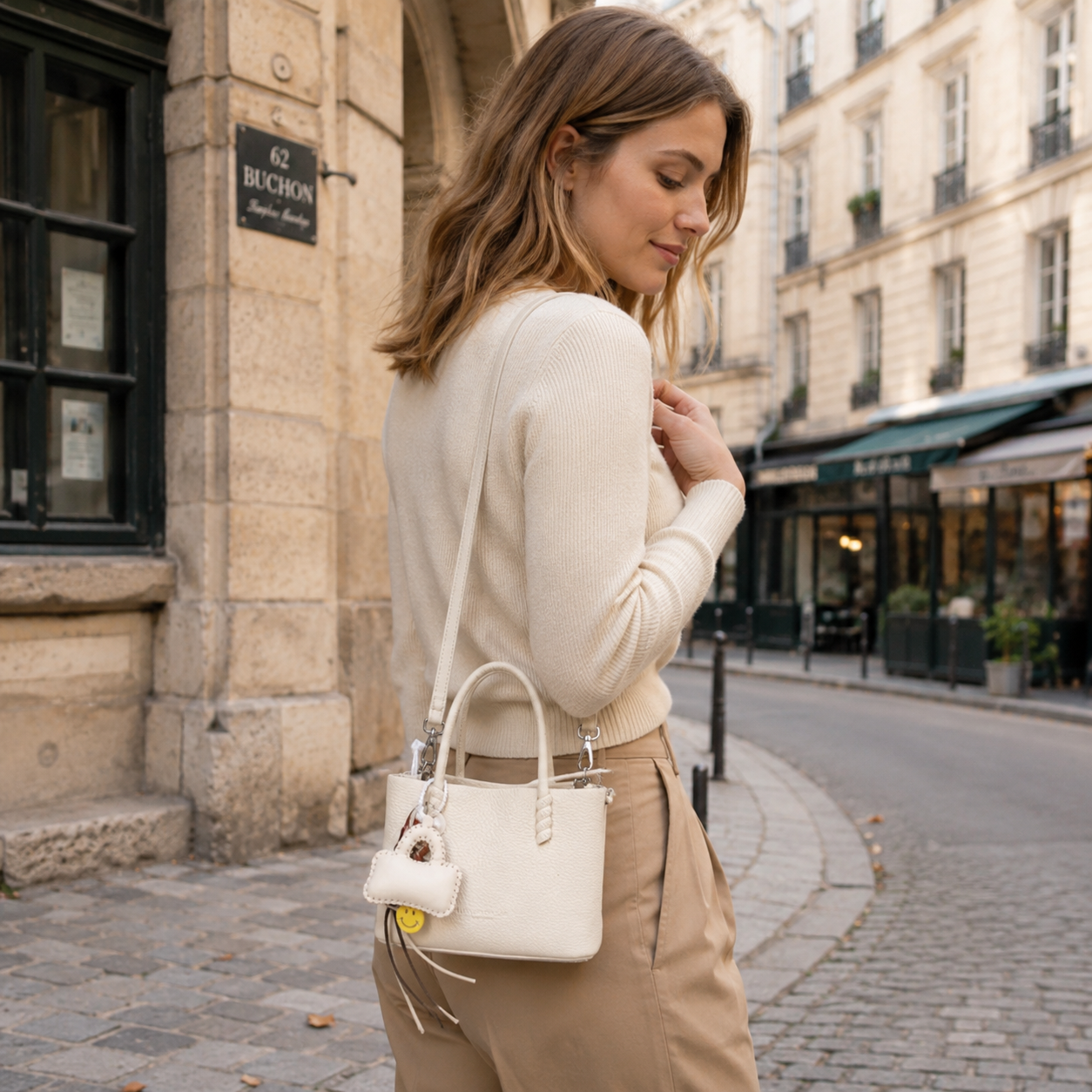 Dolciana Heart Charm Bucket Bag