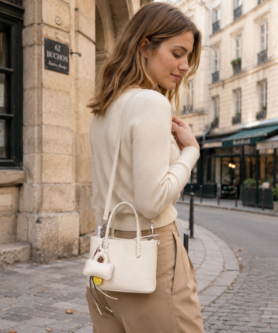 Dolciana Heart Charm Bucket Bag