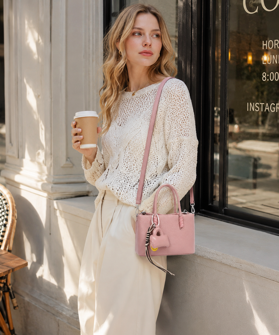 Dolciana Heart Charm Bucket Bag