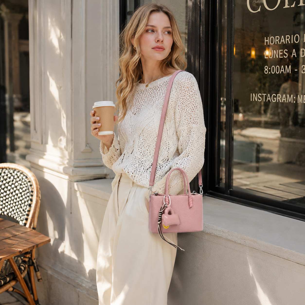 Dolciana Heart Charm Bucket Bag