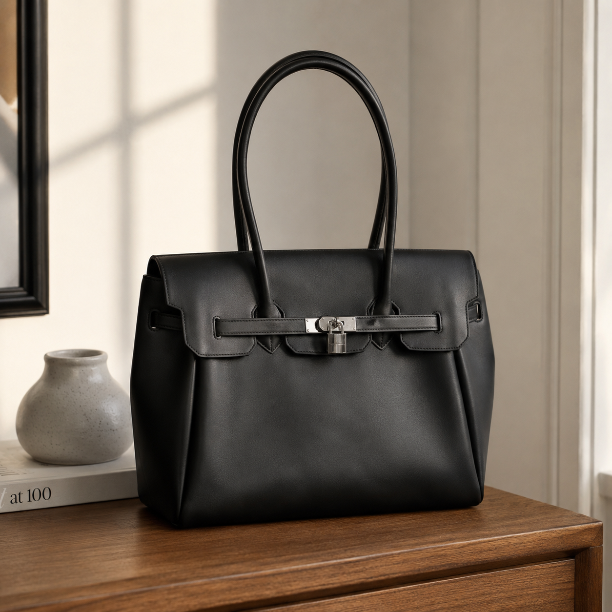 Petalune Lock Tote Bag
