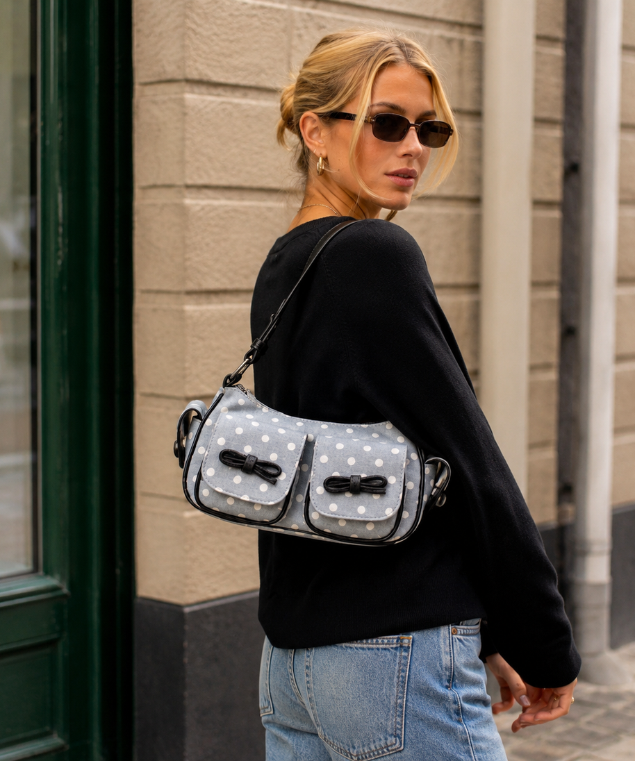 Arquina Bow Pocket Shoulder Bag