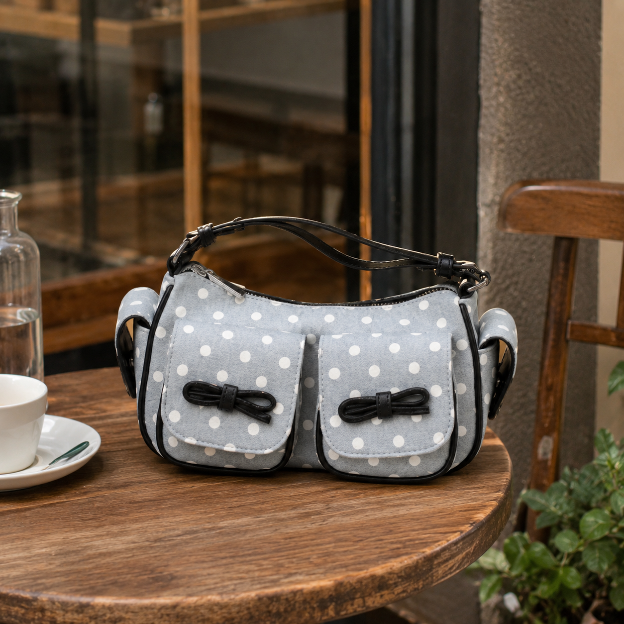Arquina Bow Pocket Shoulder Bag