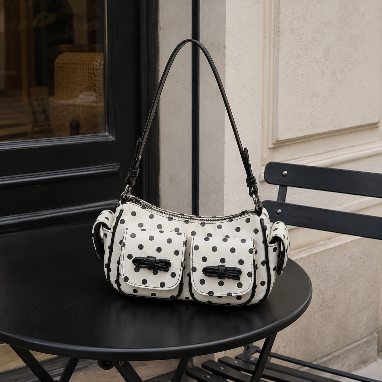 Arquina Bow Pocket Shoulder Bag