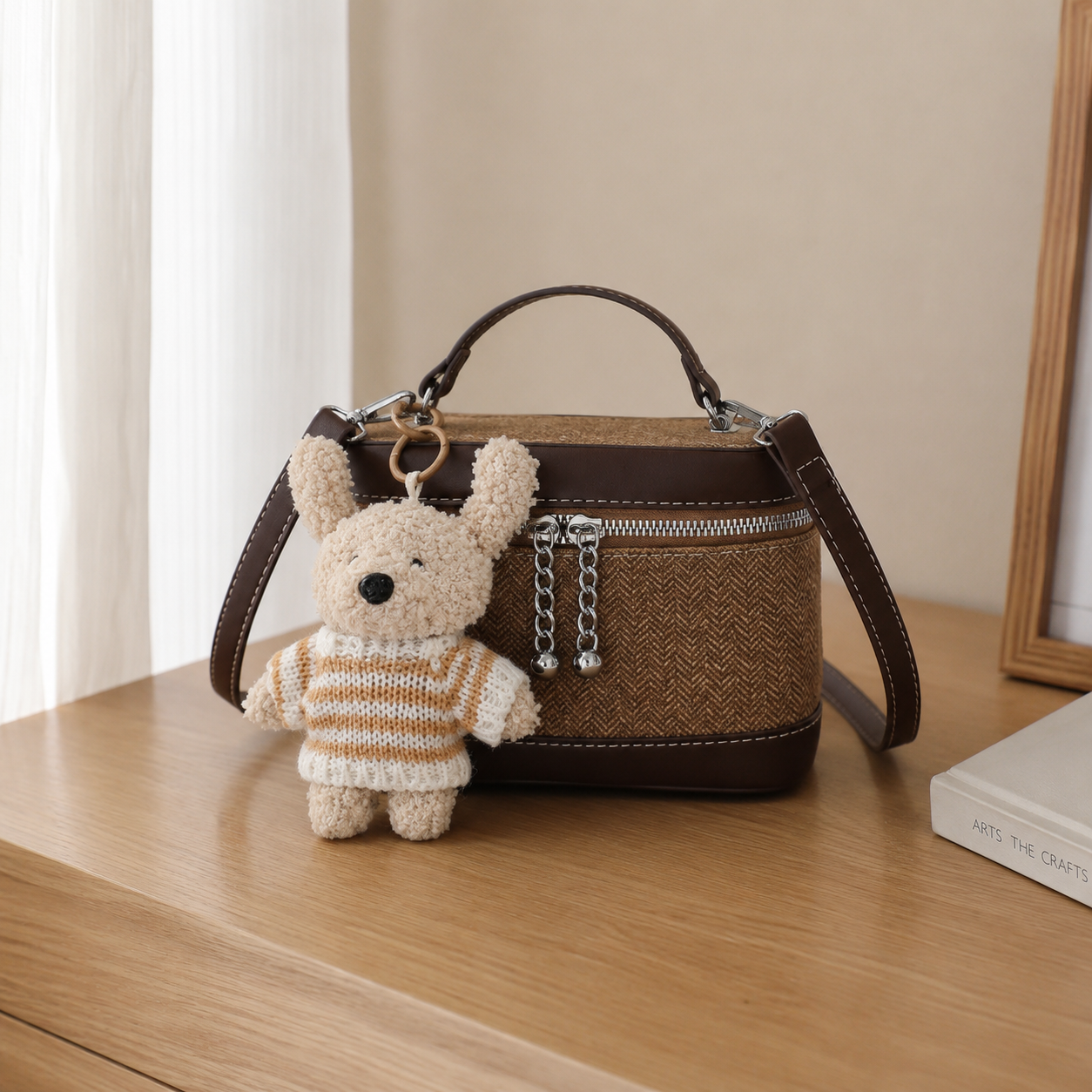 Leporia Bunny Charm Mini Handbag