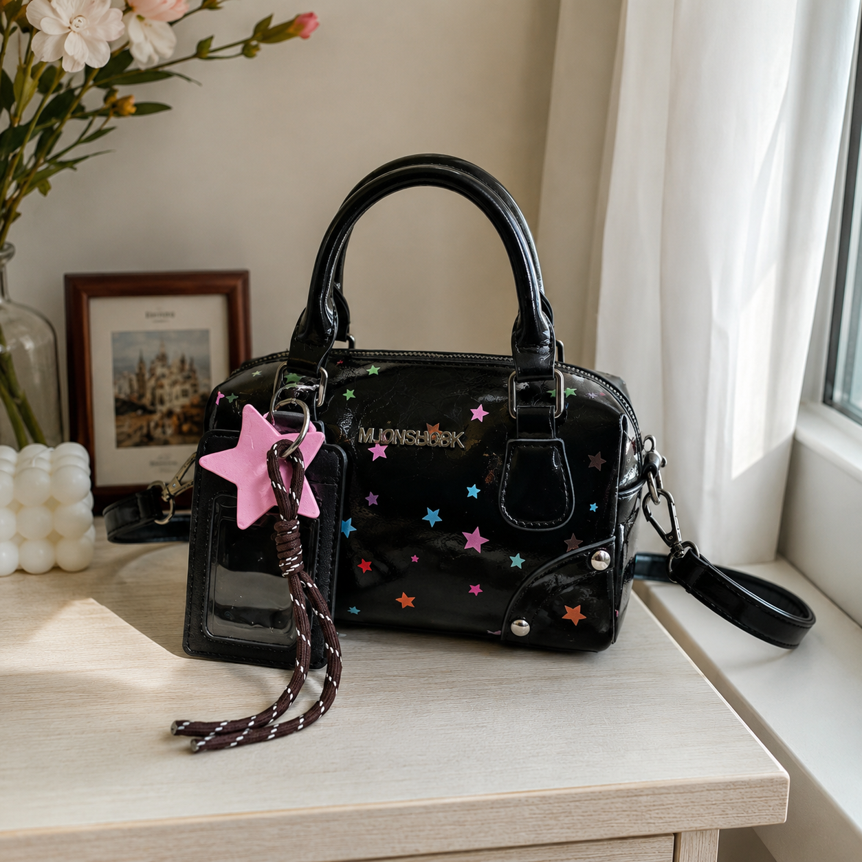 Sidera Star Print Mini Handbag