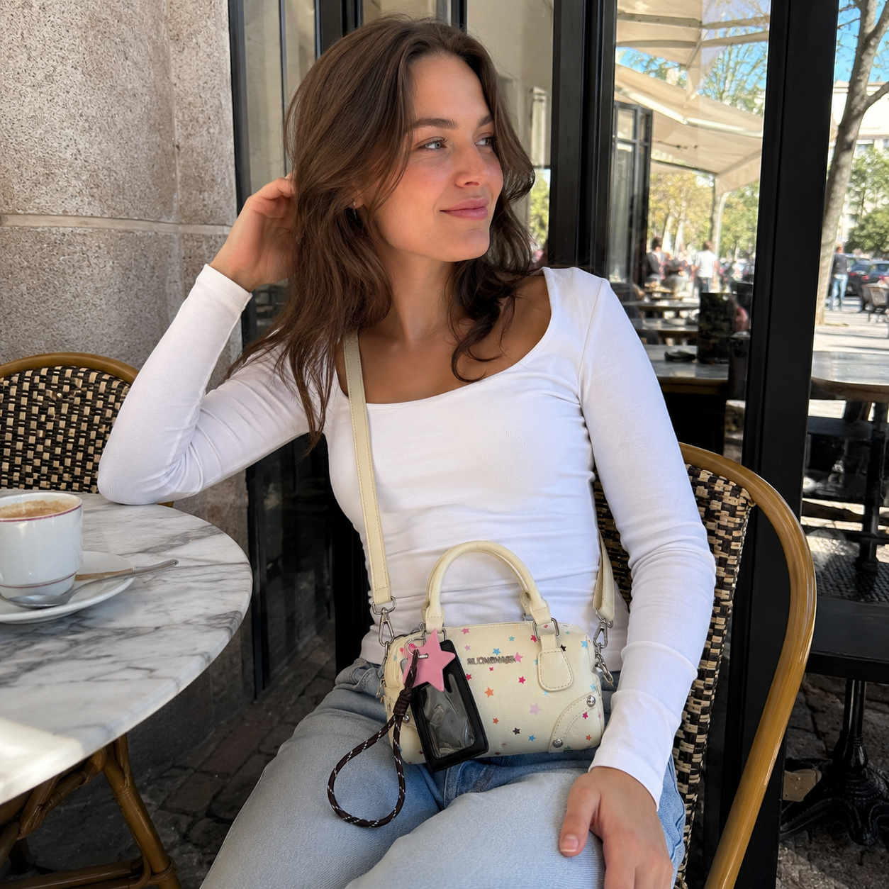 Sidera Star Print Mini Handbag