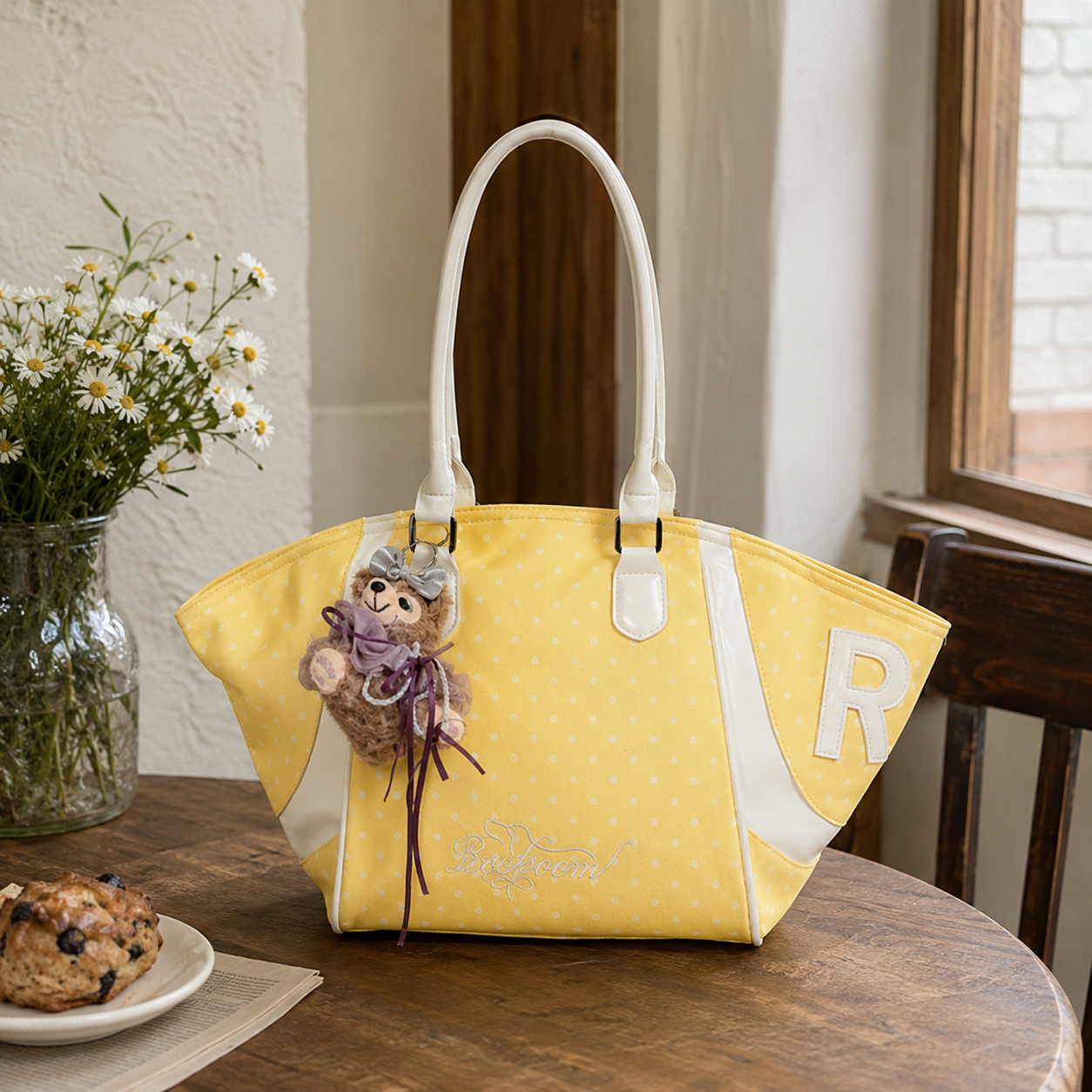 Lavitra Polka Dot Tote Bag