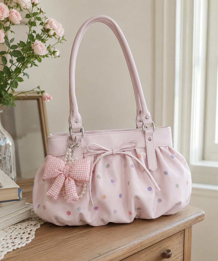 Caspina Polka Dot Shoulder Bag