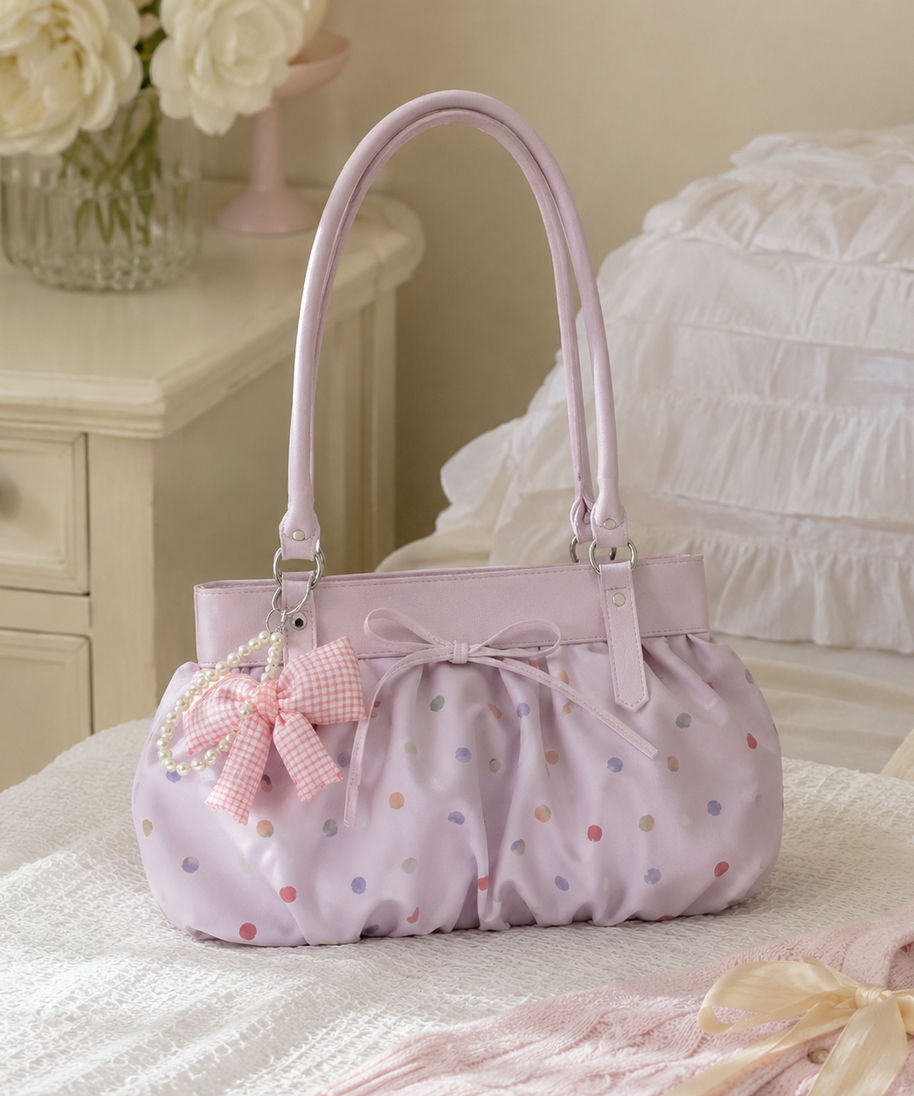 Caspina Polka Dot Shoulder Bag