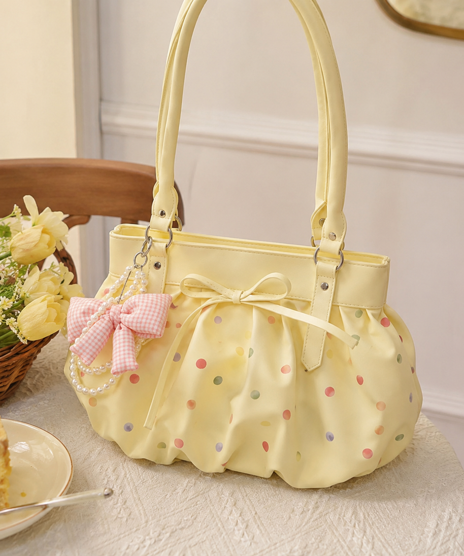 Caspina Polka Dot Shoulder Bag