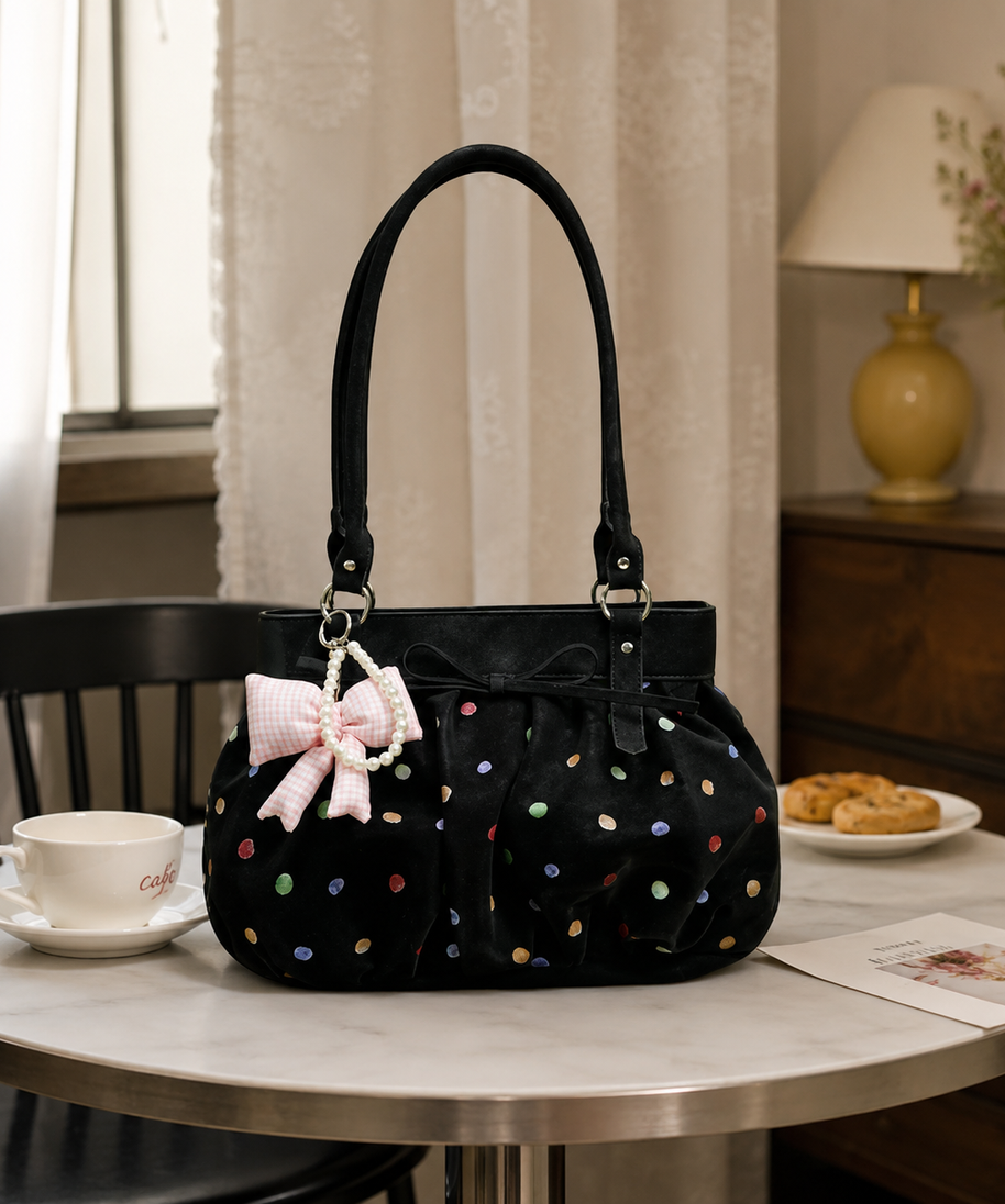 Caspina Polka Dot Shoulder Bag