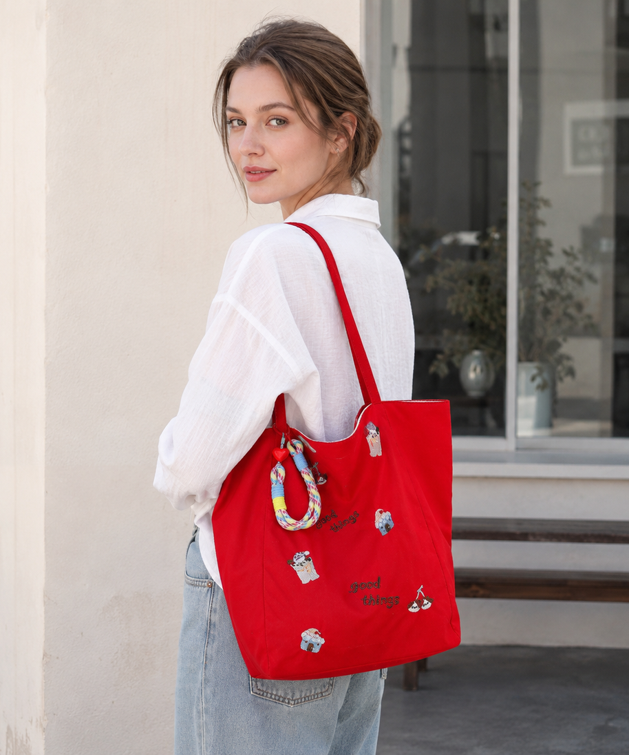Fioratta Embroidered Tote Bag