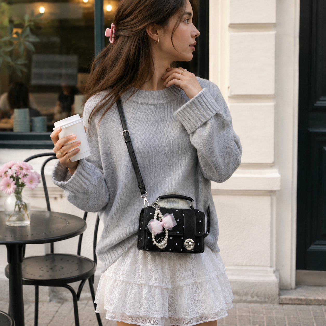 Jolivra Bow Charm Mini Bag