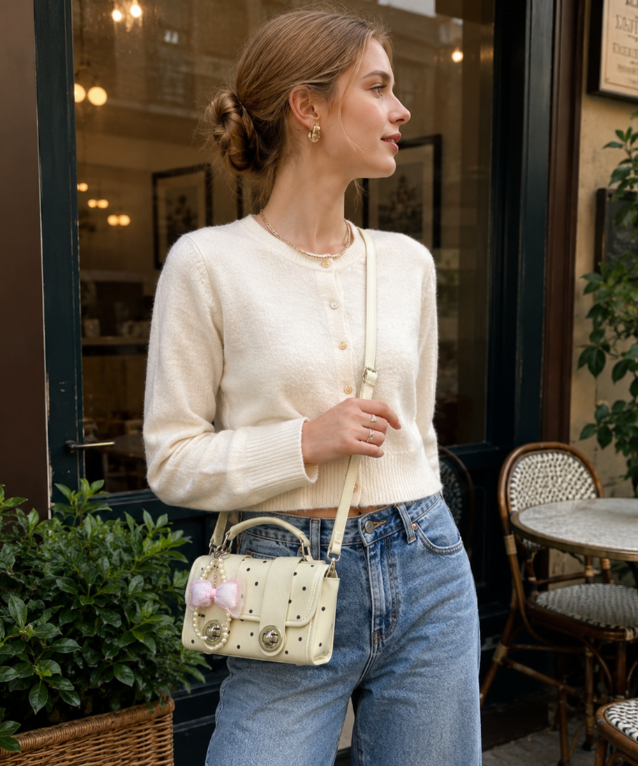 Jolivra Bow Charm Mini Bag