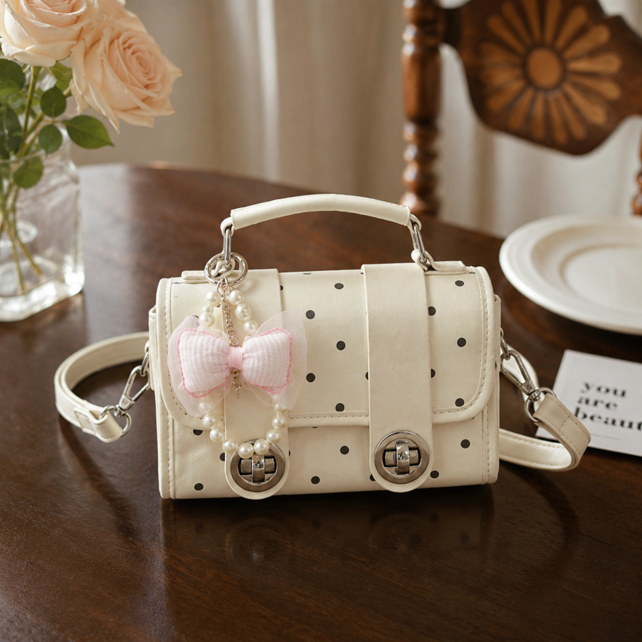 Jolivra Bow Charm Mini Bag