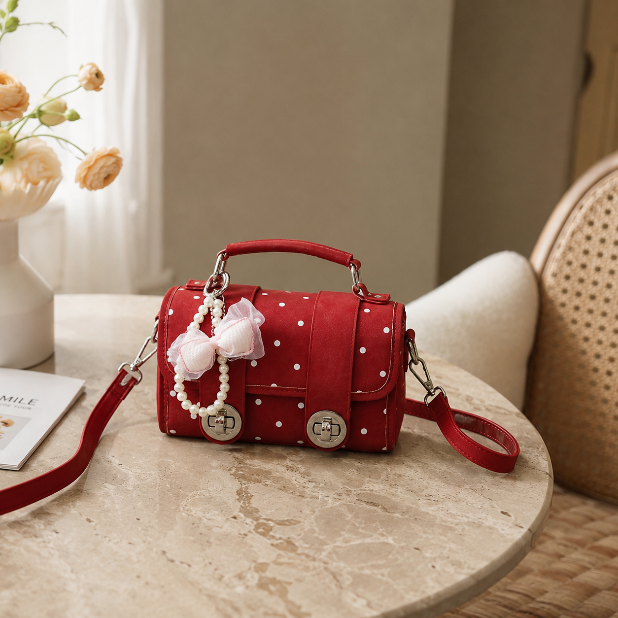 Jolivra Bow Charm Mini Bag