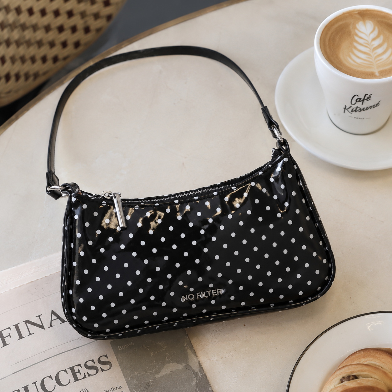 Rubiena Polka Dot Shoulder Bag