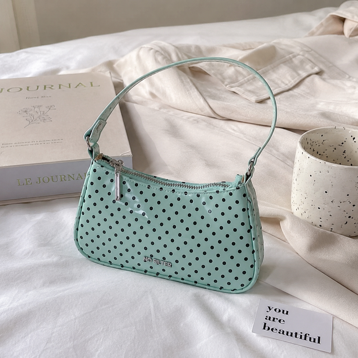Rubiena Polka Dot Shoulder Bag