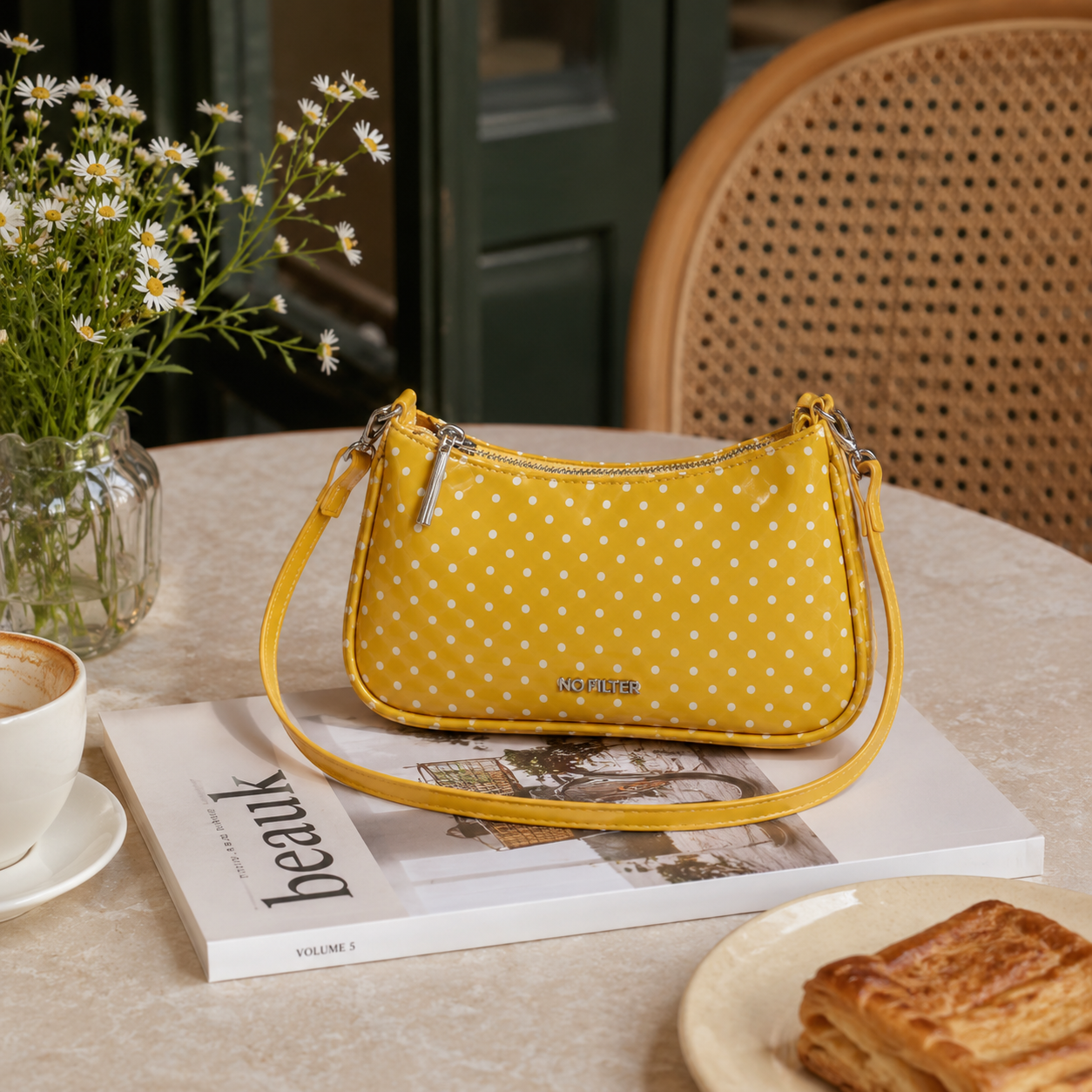 Rubiena Polka Dot Shoulder Bag