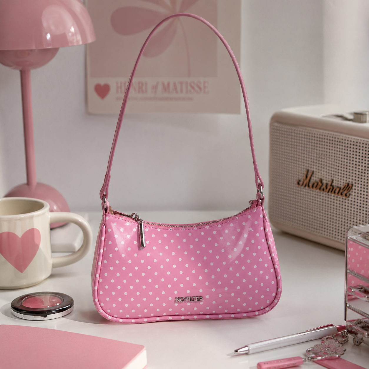 Rubiena Polka Dot Shoulder Bag