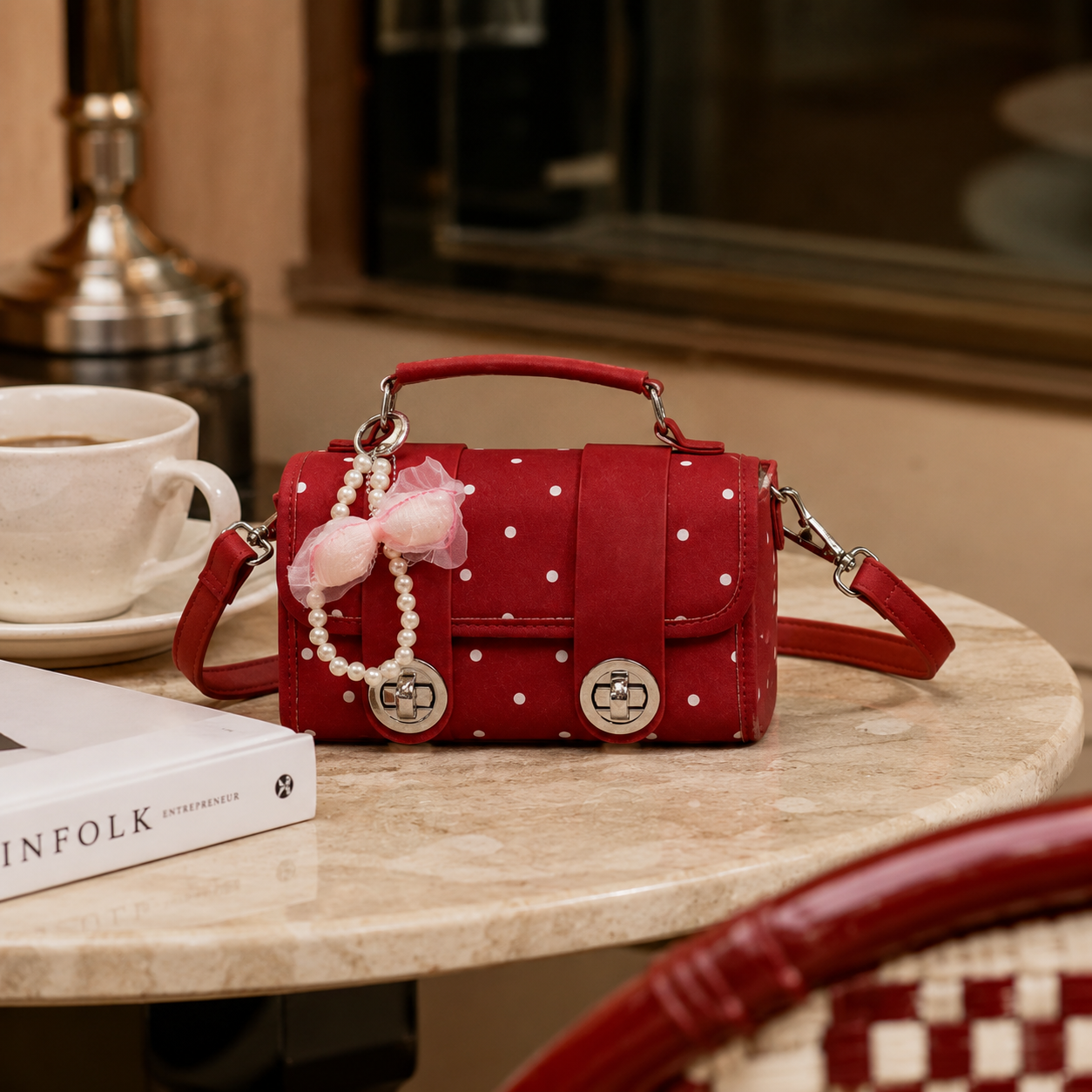 Jolivra Bow Charm Mini Bag