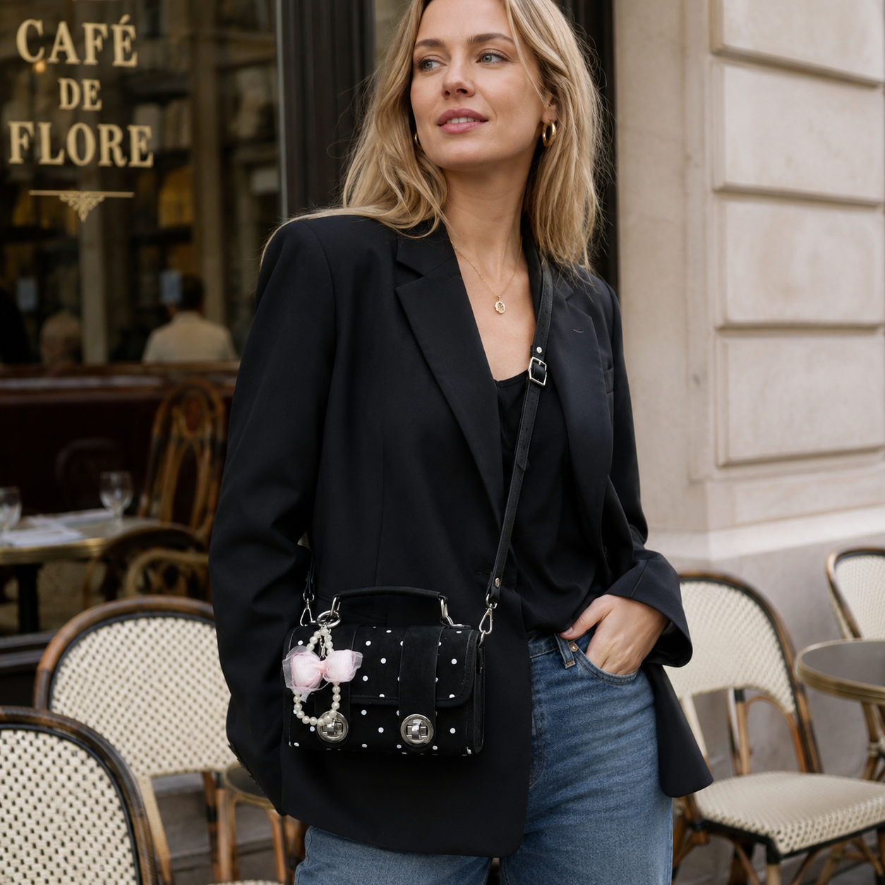 Jolivra Bow Charm Mini Bag