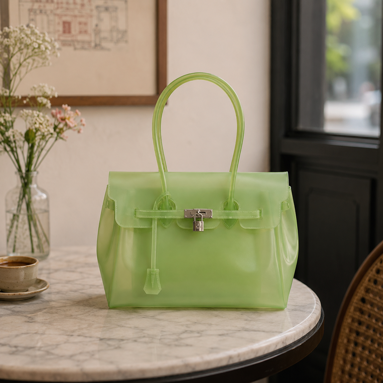 Petalune Lock Tote Bag