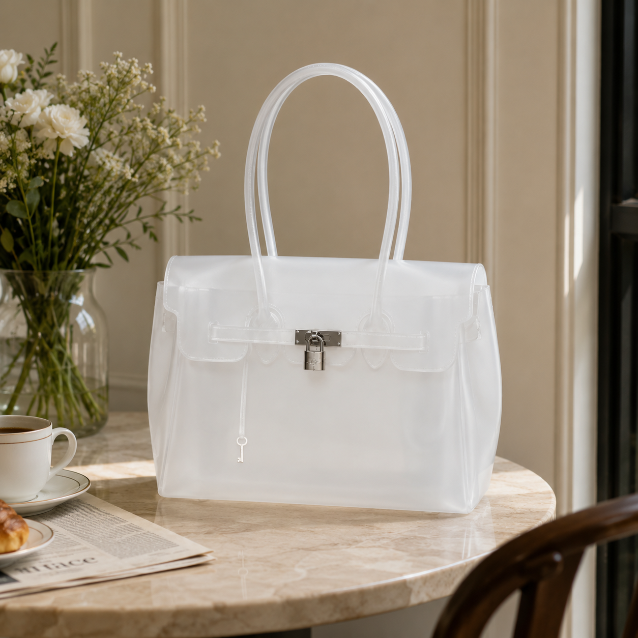 Petalune Lock Tote Bag
