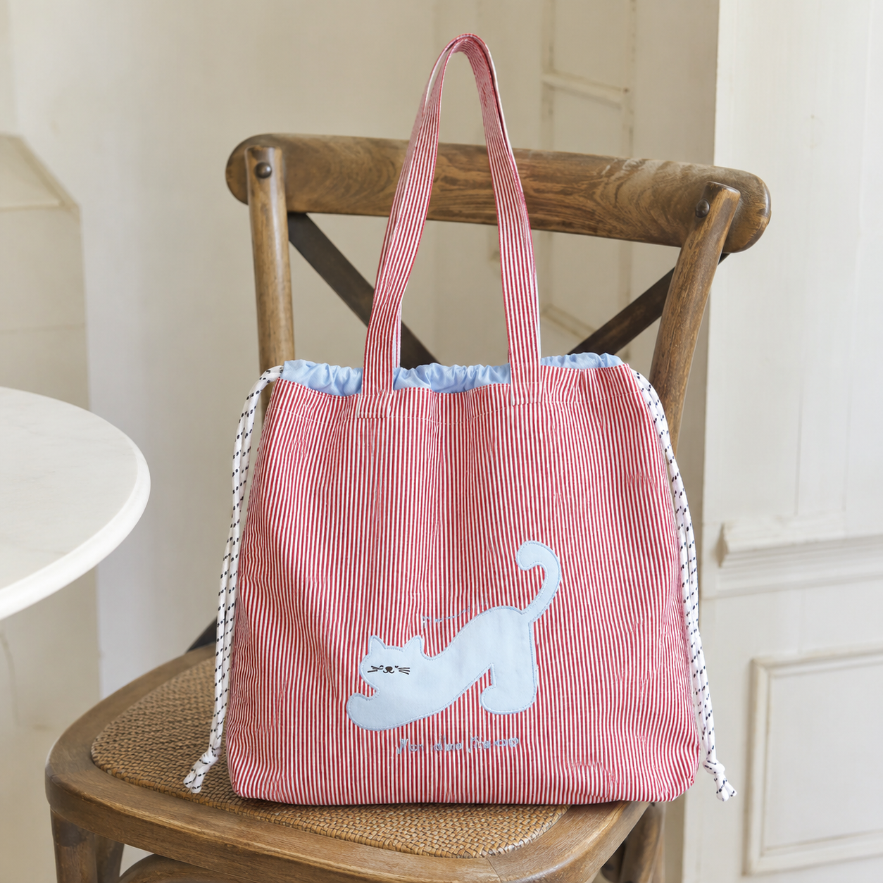 Zephyra Cat Patch Tote Bag