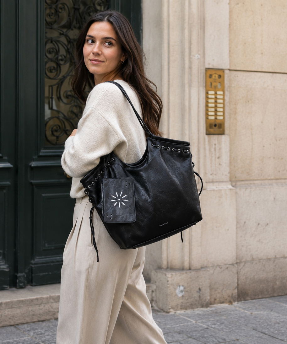 Bravelle Lace-Up Shoulder Bag
