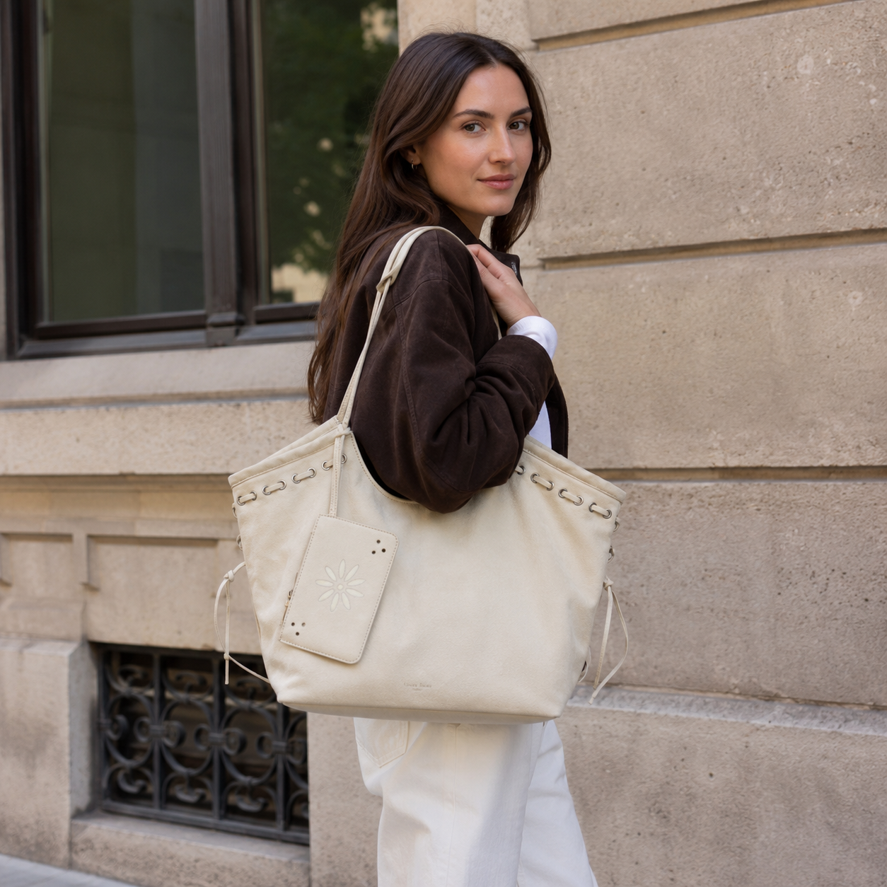 Bravelle Lace-Up Shoulder Bag