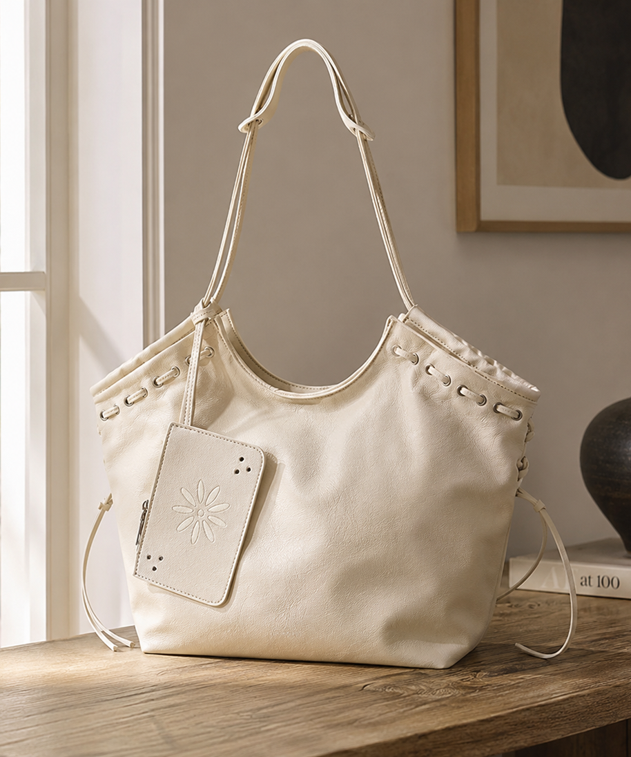 Bravelle Lace-Up Shoulder Bag