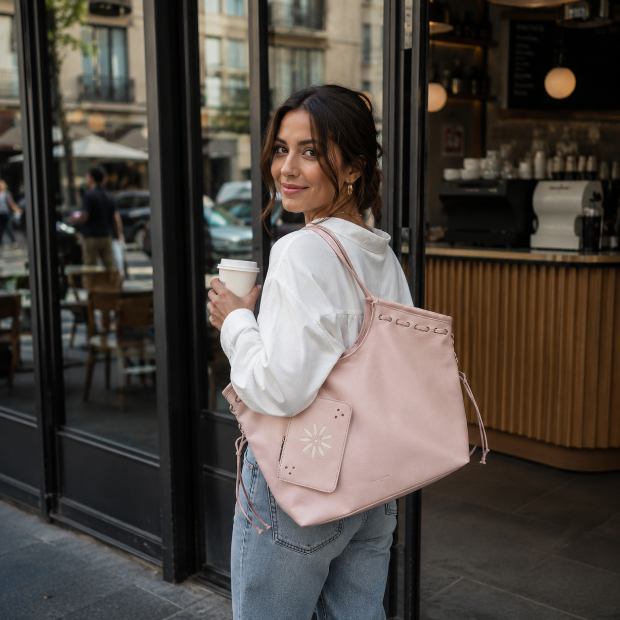 Bravelle Lace-Up Shoulder Bag