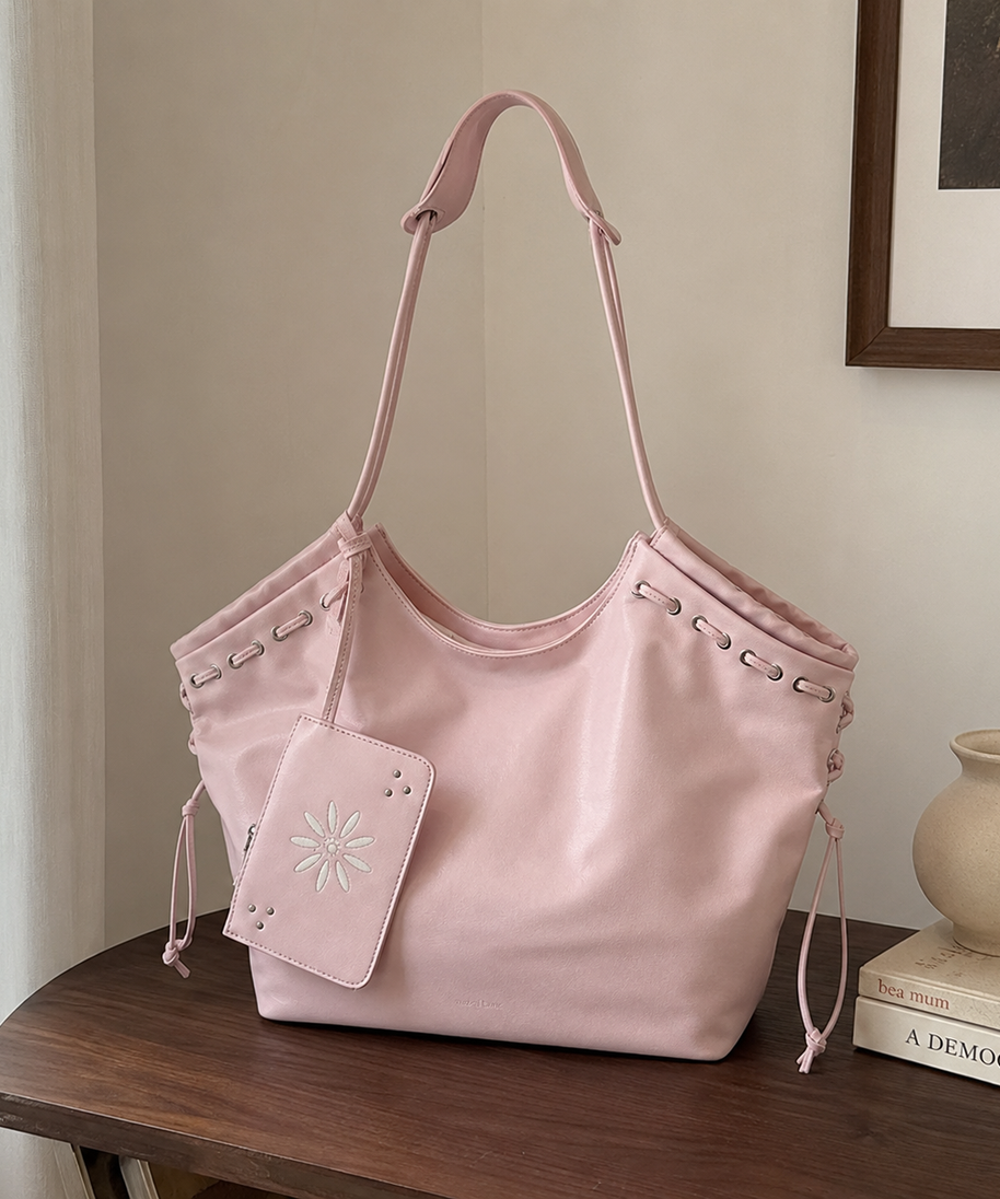 Bravelle Lace-Up Shoulder Bag