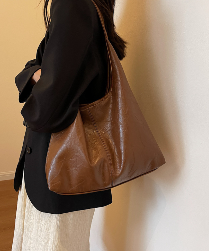 Adélya Vegan Leather Hobo Bag