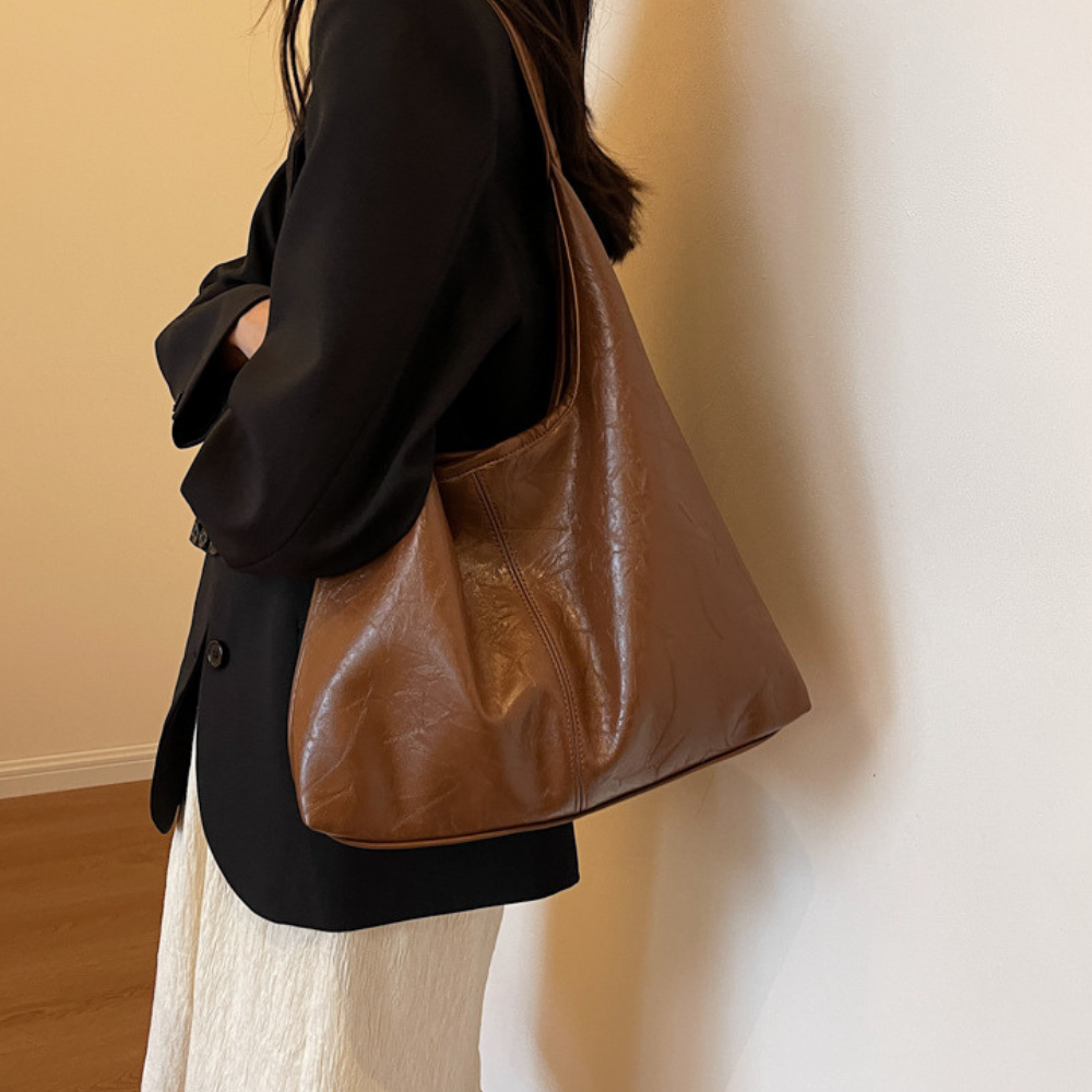 Adélya Vegan Leather Hobo Bag