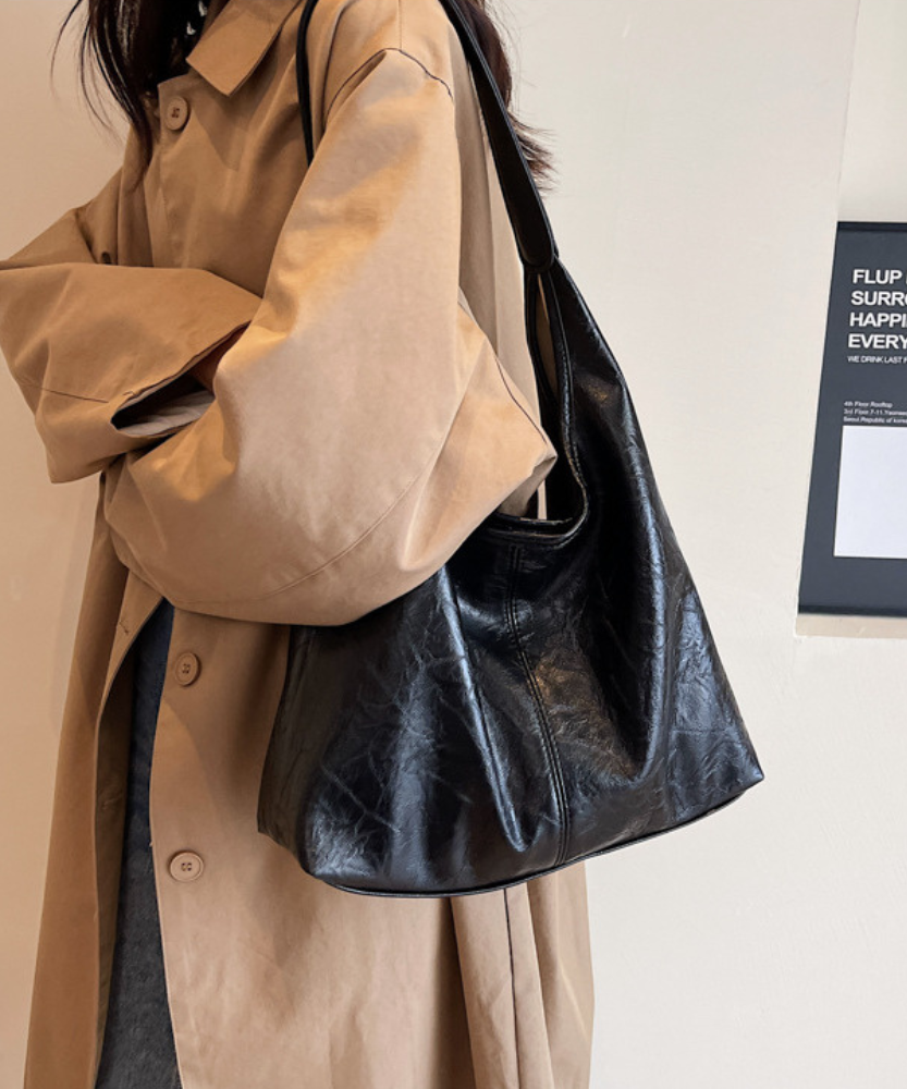 Adélya Vegan Leather Hobo Bag